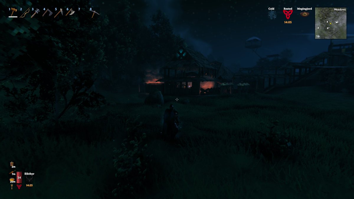 LPlanetgaming's tweet photo. It's good to be home in the meadows after a long day..
#valheim
#nightime
#meadows https://t.co/Jcvg5smInn