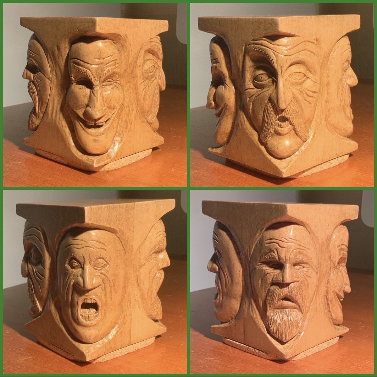 techeneek's tweet photo. Practicing faces &amp; moods in beech the year 2000 not to everyone’s taste but essential as far as trying to improve one’s carving skills https://t.co/CW3ZSY8i9B