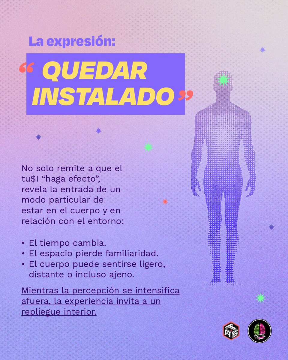 echelecabeza's tweet photo. #SemanadelTusi ¿Qué hace deseable una experiencia liminal, incluso cuando implica habitar la incertidumbre?

Artículo completo aquí. https://t.co/DNt7Gkl0MM

El tusi es una mixtura sin fórmula fija -eso ya lo sabemos-, su identidad parece expresar contenidos de nuestra época, dado a su condición personalizable, estética, permeable y rápidamente cambiante. Pero esta investigación quiso ir más allá de preguntarse sobre su composición para explorar qué encuentran las personas en la experiencia de consumirlo. 

#ÉcheleCabeza #ReducciónDeDaños #AnálisisDeSustancias #Fenomenología Drogas ReducciónDeRiesgos InvestigaciónSocial @ivancancinopersonal @Rodrigo_Lara_ @AnaVesga_G @MarcelaBrunV