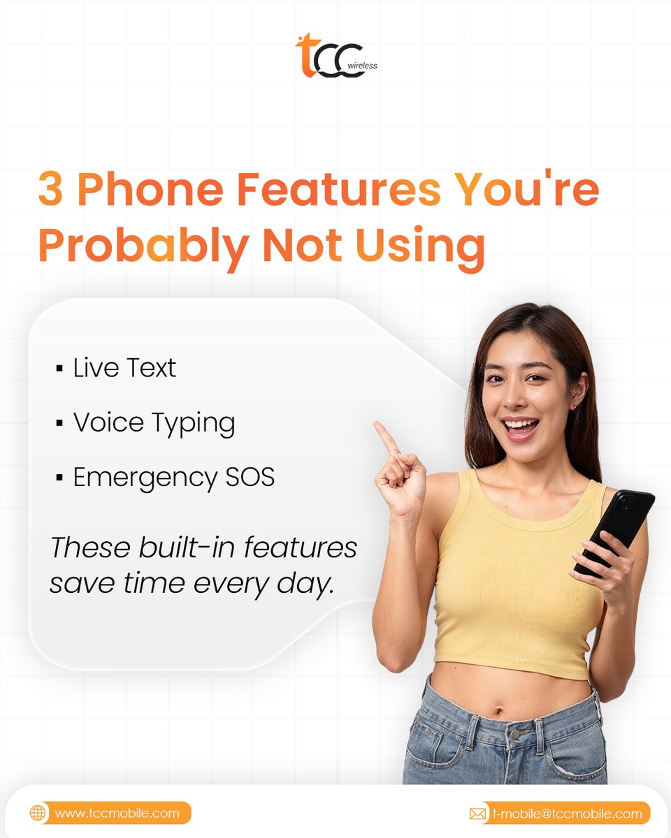 TCCMobile's tweet photo. Your phone can do more than you think. Which feature are you trying first?
#TechHacks #SmartphoneTips #EverydayTech #WirelessLife https://t.co/G36tEUKGz7
