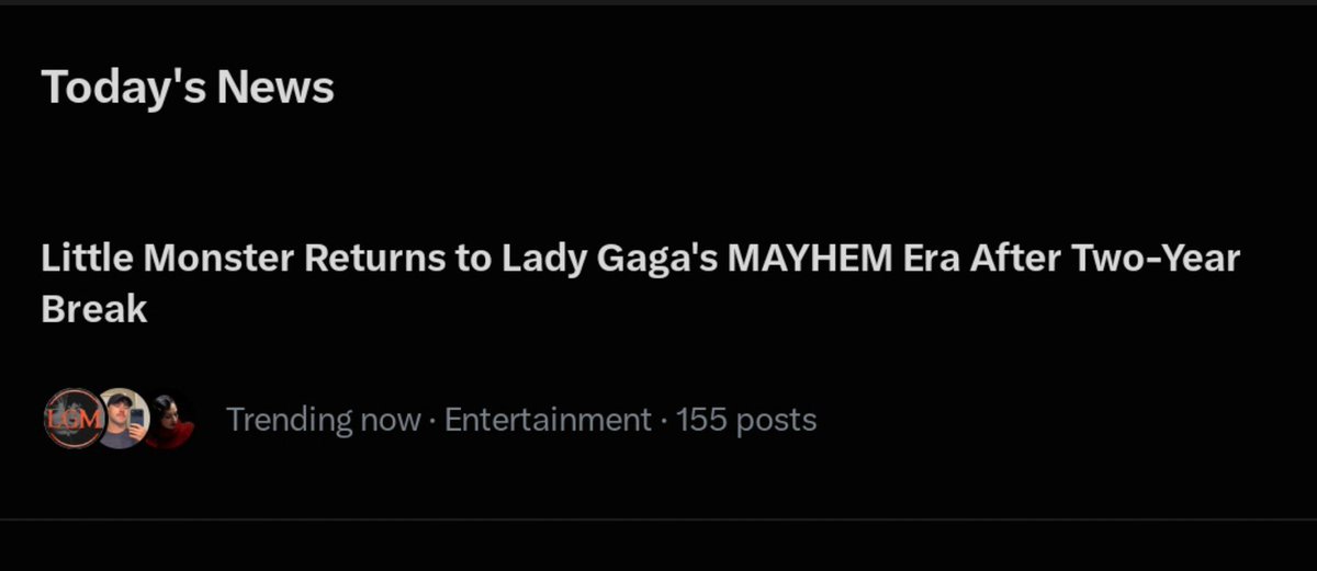 kidlockfilms's tweet photo. @gagadaily making it to twitter news lmaoo https://t.co/a9b0U5H25j