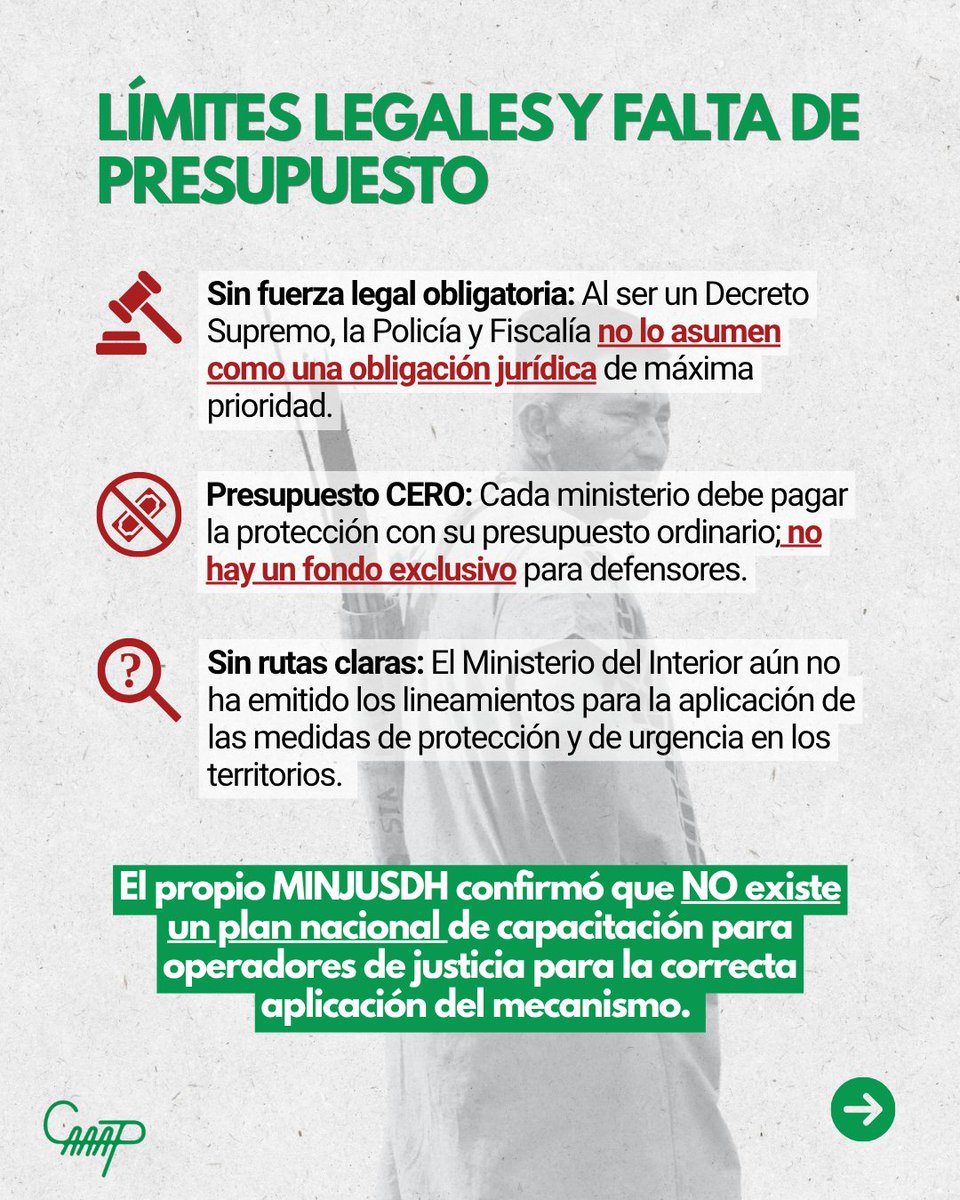 CaaapPeru's tweet photo. Conoce más en el "Análisis del Mecanismo de Protección para defensoras y defensores de derechos humanos y ambientales en la Amazonía peruana” elaborado por la Oficina de Incidencia y DD.HH. del CAAAP. 
https://t.co/g9TBln2x1P https://t.co/3jgmjNXLQz