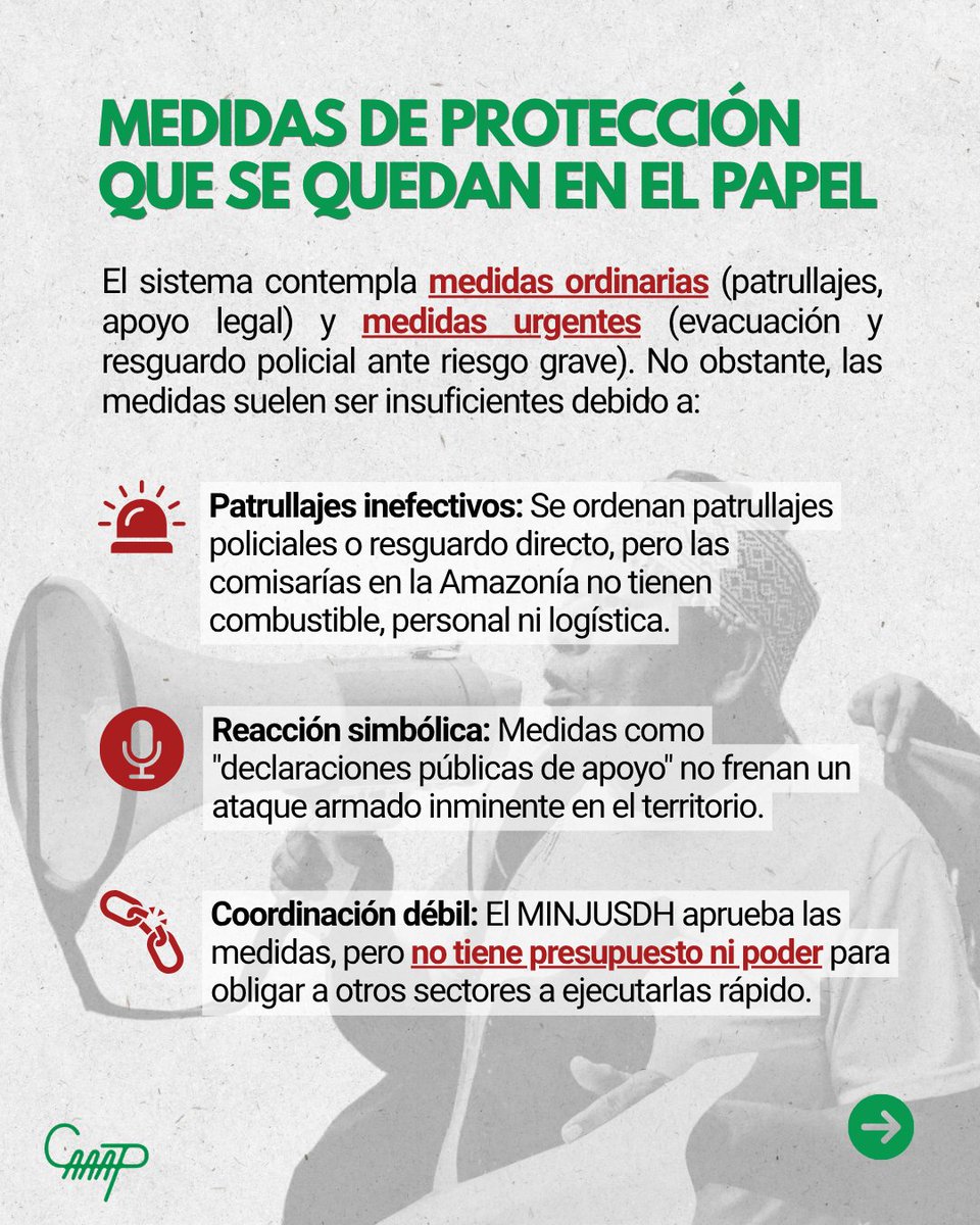 CaaapPeru's tweet photo. Conoce más en el "Análisis del Mecanismo de Protección para defensoras y defensores de derechos humanos y ambientales en la Amazonía peruana” elaborado por la Oficina de Incidencia y DD.HH. del CAAAP. 
https://t.co/g9TBln2x1P https://t.co/3jgmjNXLQz