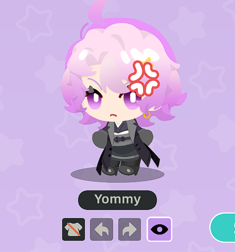 YommyYaps's tweet photo. Okay guys I finally gave myself time to make my little Yommy on the cute game that has been getting popular...

I tried my best with the hair haha😂💜

Her current outfit is inspired by Cytus II architects like Ilka who is one of my always favorites from all the time in games🙏 https://t.co/AwXWVbexpn