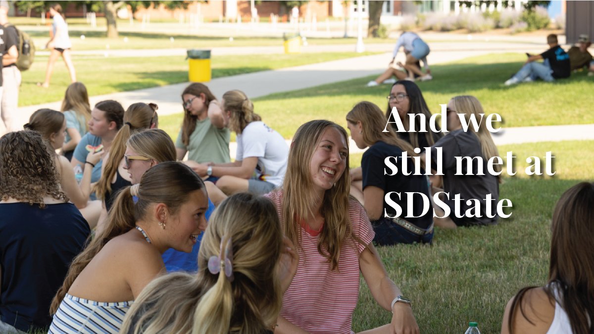 SDState's tweet photo. Somehow, through all the places we could’ve been, we still met at #SDState. 🐰 https://t.co/dTWh65d1oL
