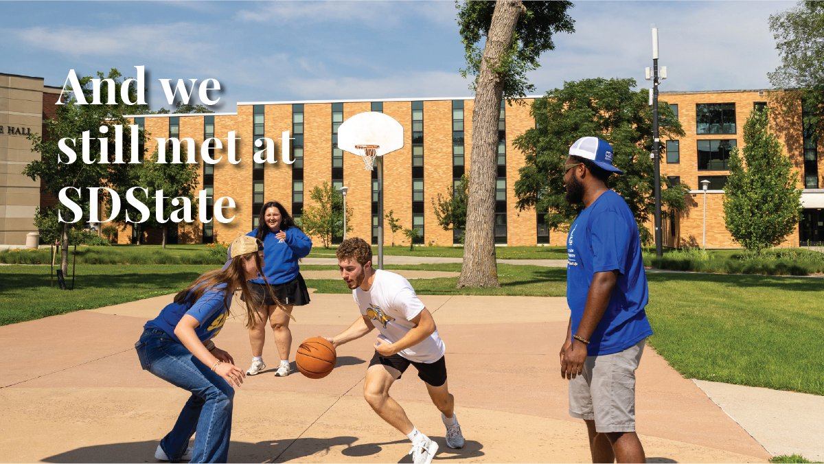 SDState's tweet photo. Somehow, through all the places we could’ve been, we still met at #SDState. 🐰 https://t.co/dTWh65d1oL