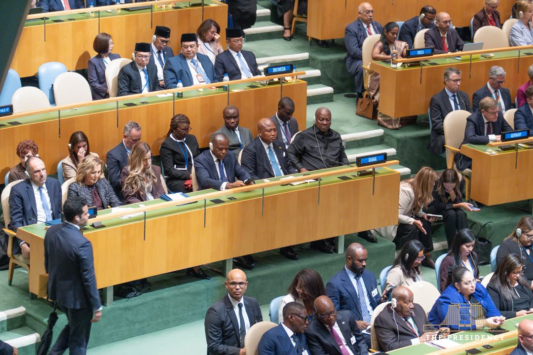 GhanaMFA's tweet photo. President John Dramani Mahama leading Ghana's delegation at the first day of the 81st Session of the United Nations General Assembly, in New  York - Tuesday, 22nd September, 2026. https://t.co/0q2usKJZPA