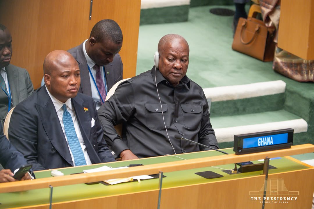GhanaMFA's tweet photo. President John Dramani Mahama leading Ghana's delegation at the first day of the 81st Session of the United Nations General Assembly, in New  York - Tuesday, 22nd September, 2026. https://t.co/0q2usKJZPA
