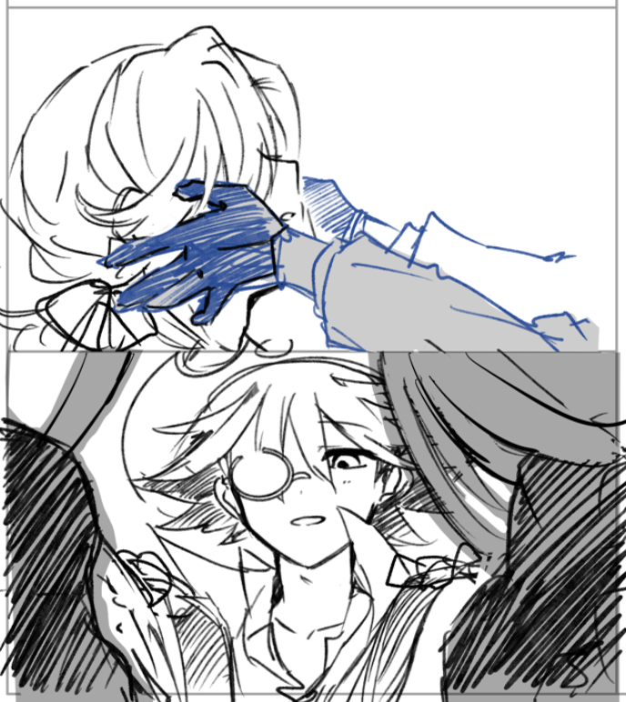 u89_c's tweet photo. 「レプリカントの葬列」現行❌未通過❌
HO1のネタバレコメ含むので同卓も❌！！

描き殴りログ11枚 https://t.co/dfuCMhsni9 https://t.co/iDbRjab4Eg