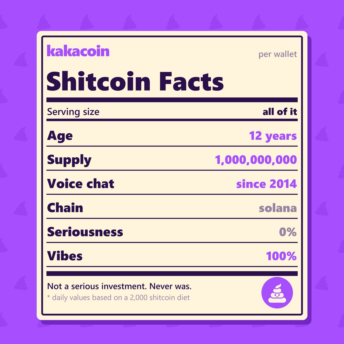 kakacoindotcom's tweet photo. full ingredient list, nothing hidden

$kakacoin https://t.co/8UpBFoHsap