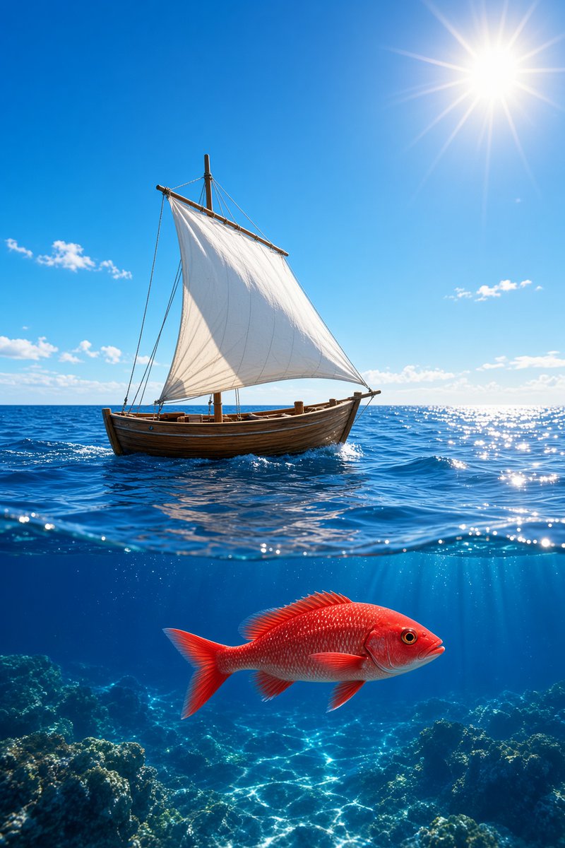 Felicia_K_O's tweet photo. @imagine ☀️
Now you can have your kid draw with a brush in Grok Imagine and Grok will make the pictures look realistic, and just type a prompt like:
 "Noon. Fish in the sea. A small ship sails".

@grok Grok, what do you feel like drawing?😉 https://t.co/RNgeW43hAp