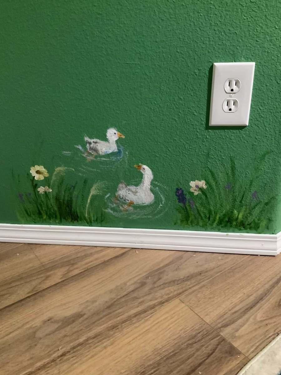 insperarise's tweet photo. painted duck wall 🪿 https://t.co/bQ2BLUuFXf