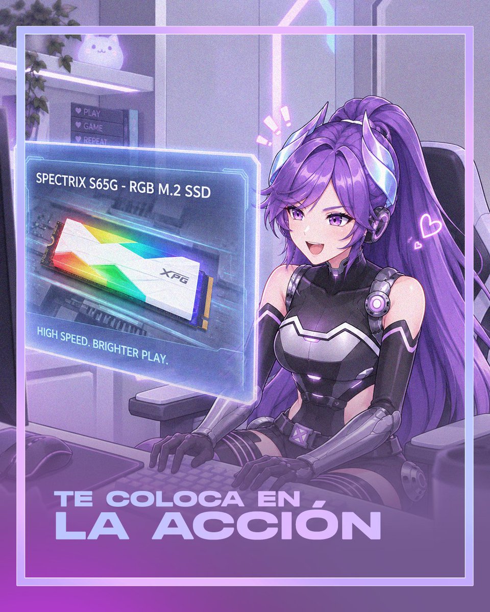 XpgMexico's tweet photo. Instalar un juego nuevo y ver la barra de progreso avanzar por horas es de esas esperas que ya nadie debería aguantar en 2026 😩

SPECTRIX S65G corre en PCIe Gen4, para que instalar y jugar dejen de ser dos actividades separadas.

#XPG https://t.co/vWMMAUtJUM
