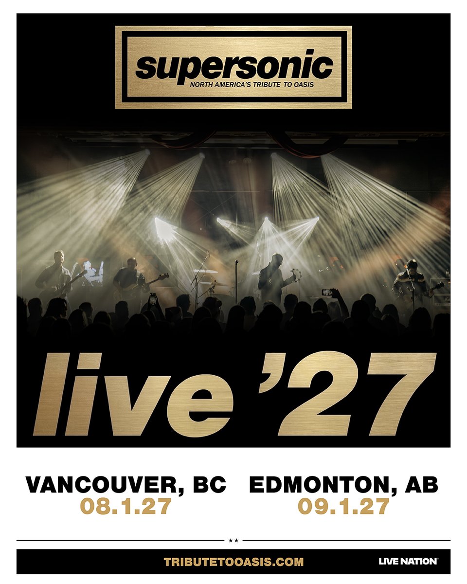 livenationwest's tweet photo. Hey Vancouver and Edmonton! SUPERSONIC: North America’s Tribute to Oasis is coming to Commodore Ballroom and Midway Music Hall in January!

Don’t miss your chance to experience the music of Oasis live! https://t.co/FJhGOxHMUv https://t.co/jXMN4XOksf