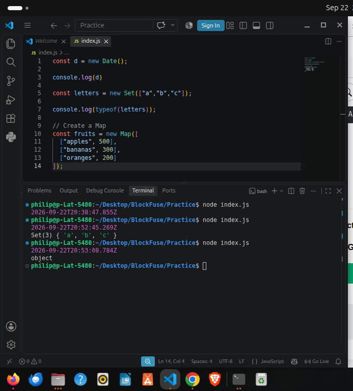 phil_builds's tweet photo. Day 76 of @blockfuselabs 200 Days of Code. Today I intensively read and practiced js. I learnt about DOM, Map, Sets, APIs, Callback function, setTimeout,setinterval, Date. 124 days to go.  🔨 #buildinpublic #javascript #webdevelopment #200daysofcode #day76 https://t.co/YLCMdpZ7u4