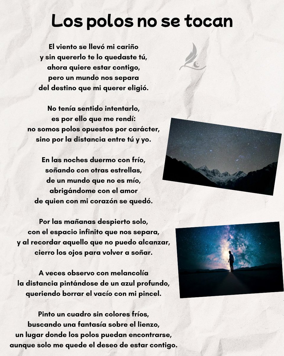 Jdelioren's tweet photo. Poema #2
Los polos no se tocan 
Autor: J de Lioren  
#Poesía #LiteraturaMexicana #EscritoresMexicanos https://t.co/h0t8fsYoI1