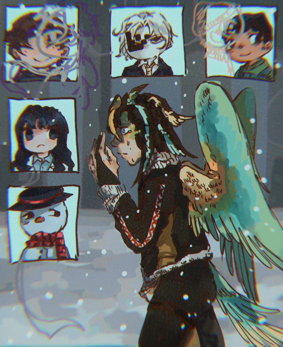 Clonaz3mal's tweet photo. A siren trying to ignore the rest of the sirens in a hell tailored specially for you 

#unstablesmp #parrotx2fanart #odysseyduo https://t.co/jkWevz7gcj