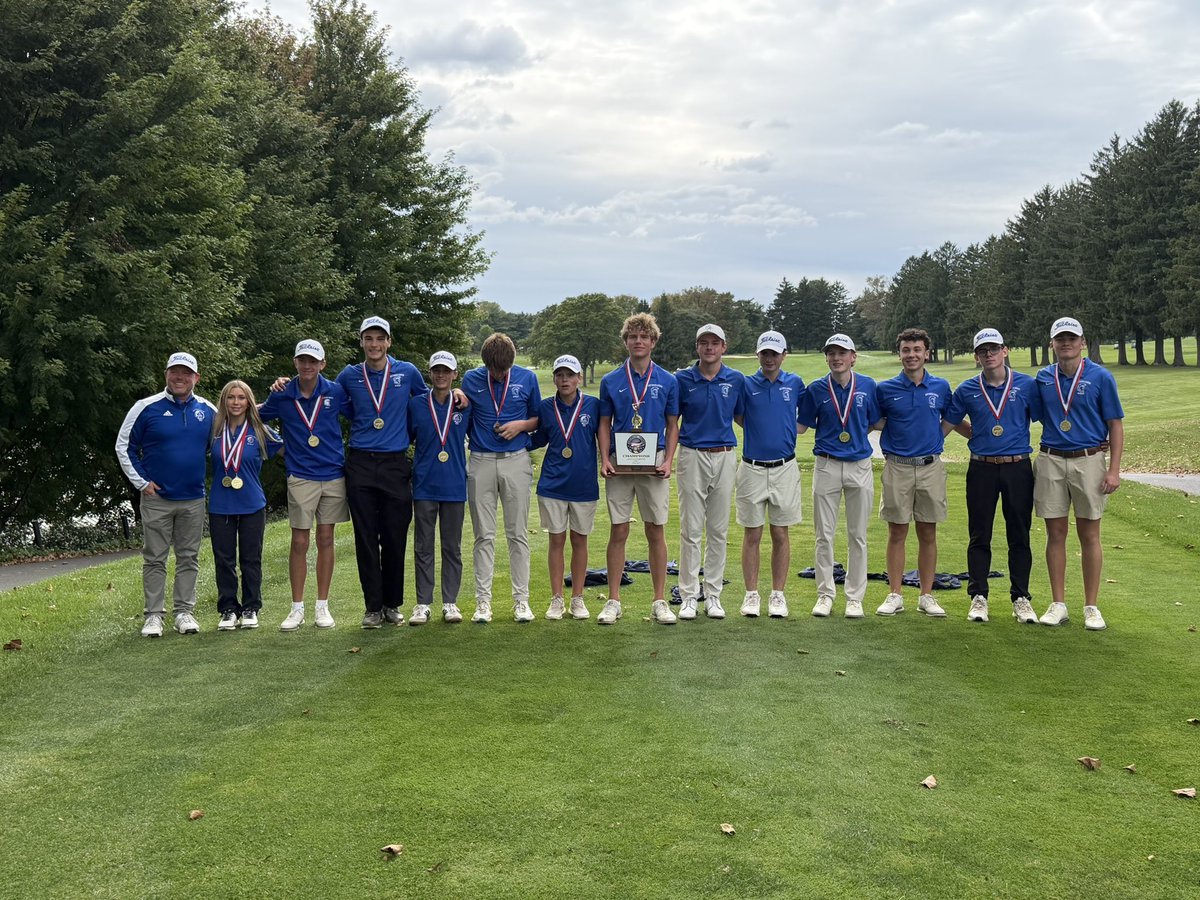 D11Sports's tweet photo. CHAMPIONSHIP TUESDAY: 

Colonial League Golf Championships-

Top 12 Finishers announced along with Team champion Southern Lehigh. 

Congrats to all-including this year’s champion Chase Yakaitis (Salisbury) and best of luck to those that have qualified for the upcoming  @PIAADistrictXI Championships. 
@Colonial_League @SolehiSpartans