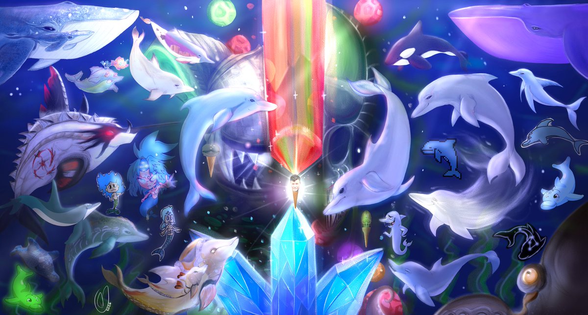IIOMQItzAna's tweet photo. @EccoDolphinGame My art for the official Banner in the Ecco The Dolphin Discord server <33

(Yes I drew it) https://t.co/KQGtxigpZu
