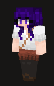 SenderFromSpace's tweet photo. been working on a new OC, but since I kinda suck at drawing humans, here's her as a Minecraft Skin https://t.co/wHChyadJqz