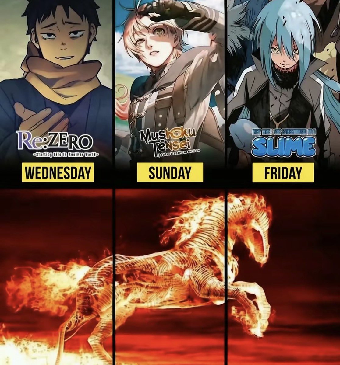 AnimeePost's tweet photo. Peak lineup https://t.co/uVmaEbpFRu