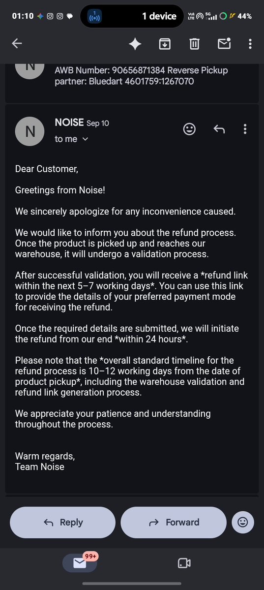 divyanshig60777's tweet photo. 5+ months for an approved ₹1,199 refund! Defect already admitted by @gonoise (Ticket 4601759), yet fake pickup attempts were logged. Formal case filed in District Consumer Court (Ref 202609190046) &amp; escalated via CPGRAMS (DOCAF/E/A/26/0003767). Clear it now!  @letsblinkit https://t.co/PilDLKm8VO
