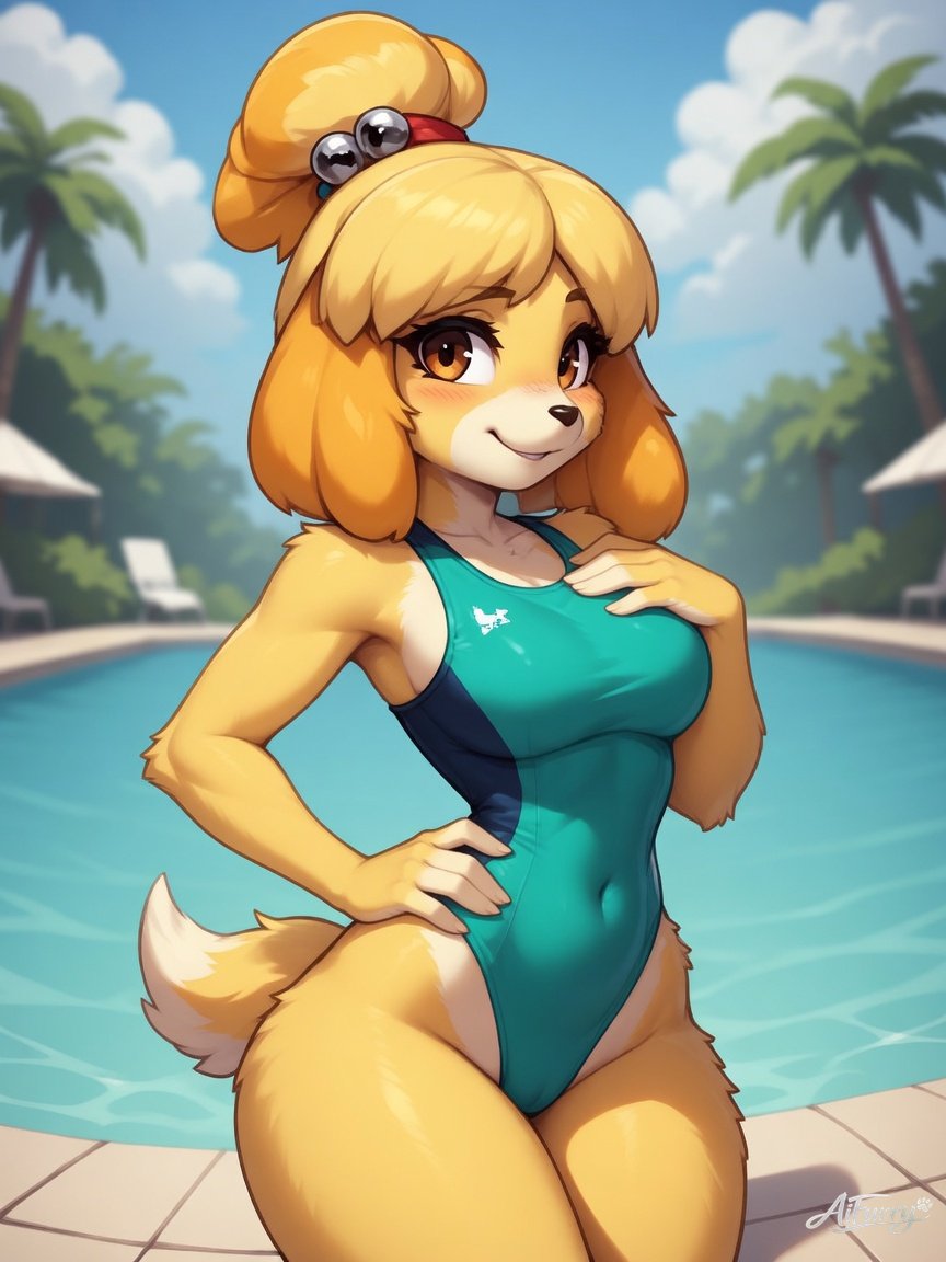 AIFurry1874's tweet photo. #yiff #furry #AIart #furryaiart #AIイラスト︎ #nsfwtw #Isabelle #animalcrosssing https://t.co/lKiUq1uqgG