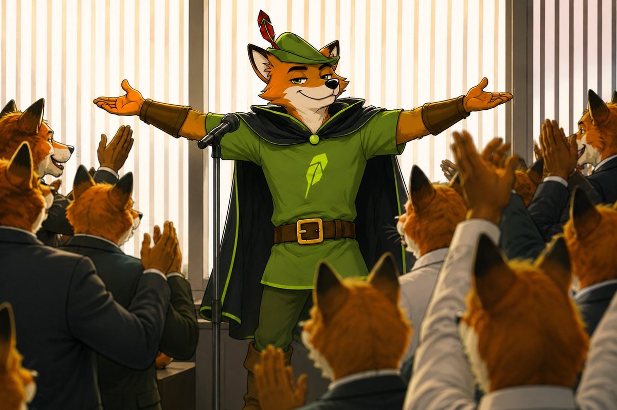 fox_onrh's tweet photo. @theunipcs We’re not going anywhere. Robinhood chain will keep pushing forward, and that’s why robinhood:0x2103faa9d1762e27a716c61718b3acf3ec1f9bf1 remains strong. 🦊🏹 https://t.co/HspSMYeMKV