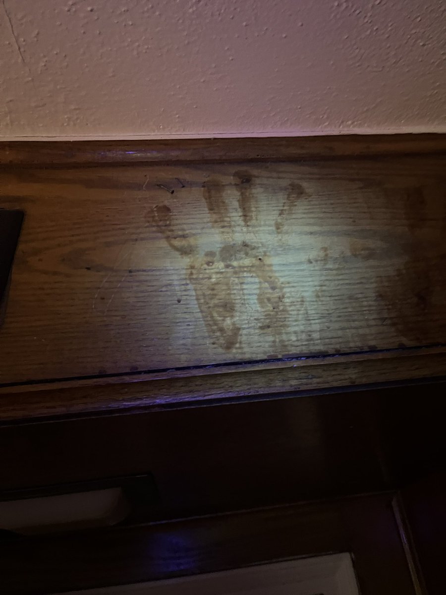kaitoomf's tweet photo. there’s a stain in my dorm. what is it

second picture is the stain under a supposed black light https://t.co/hY4IzsoA8T