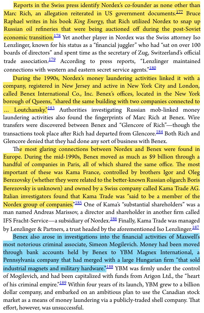 toxictiramisu's tweet photo. Nordex, a front co. in an lsꝛæIi network involving Robert Maxwell, Mogilevich &amp; Marc Rich, facilitated money laundering/nuclear arms trafficking. Valerie Plame's covert CIA mission targeting nuclear proliferation was dismantled, protecting Dick Cheney's biz. ties w/ the network. https://t.co/IUbrAsYM1E
