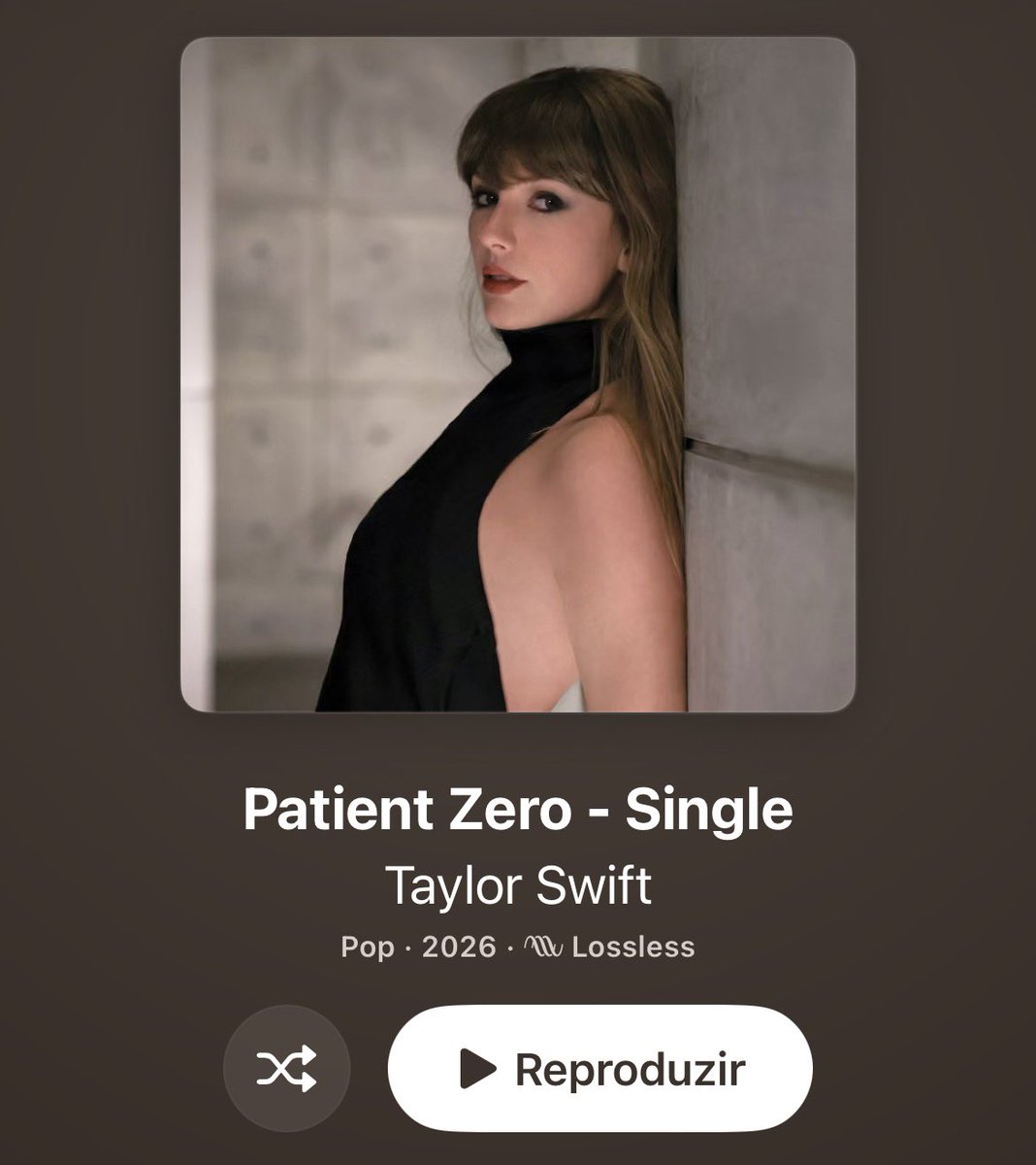 taylorswiftbr's tweet photo. CAPA LINDA! 🩶

O pre-save de “Patient Zero” já está disponível na Apple Music. https://t.co/kkU57mPsQc