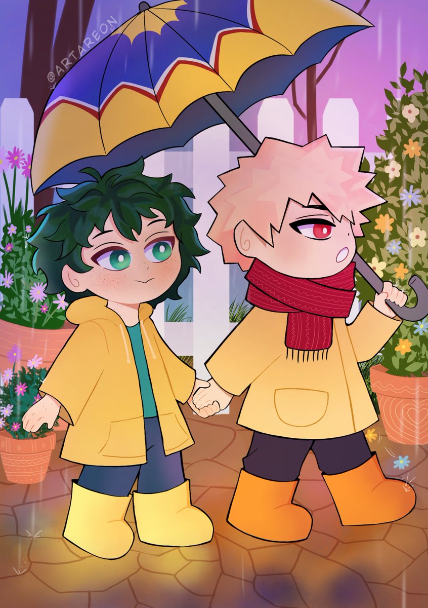 Artareon's tweet photo. A Dekubaku art piece I made a bit ago for the orange juice zine #dkbk #bkdk #mha #bnha https://t.co/VywX6HYDKJ