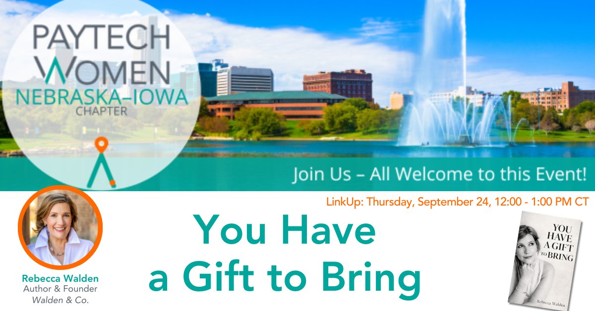PayTechWomen's tweet photo. Join our Nebraska–Iowa Chapter for a conversation with Rebecca Walden as she draws from her book to share reflections on navigating career changes and embracing seasons of transition.

📅 Sept. 24
🕒 12 PM CT
RSVP here ➡️: https://t.co/lc0oKo2ypn

#PTWChapters https://t.co/6vCXnvXfFZ