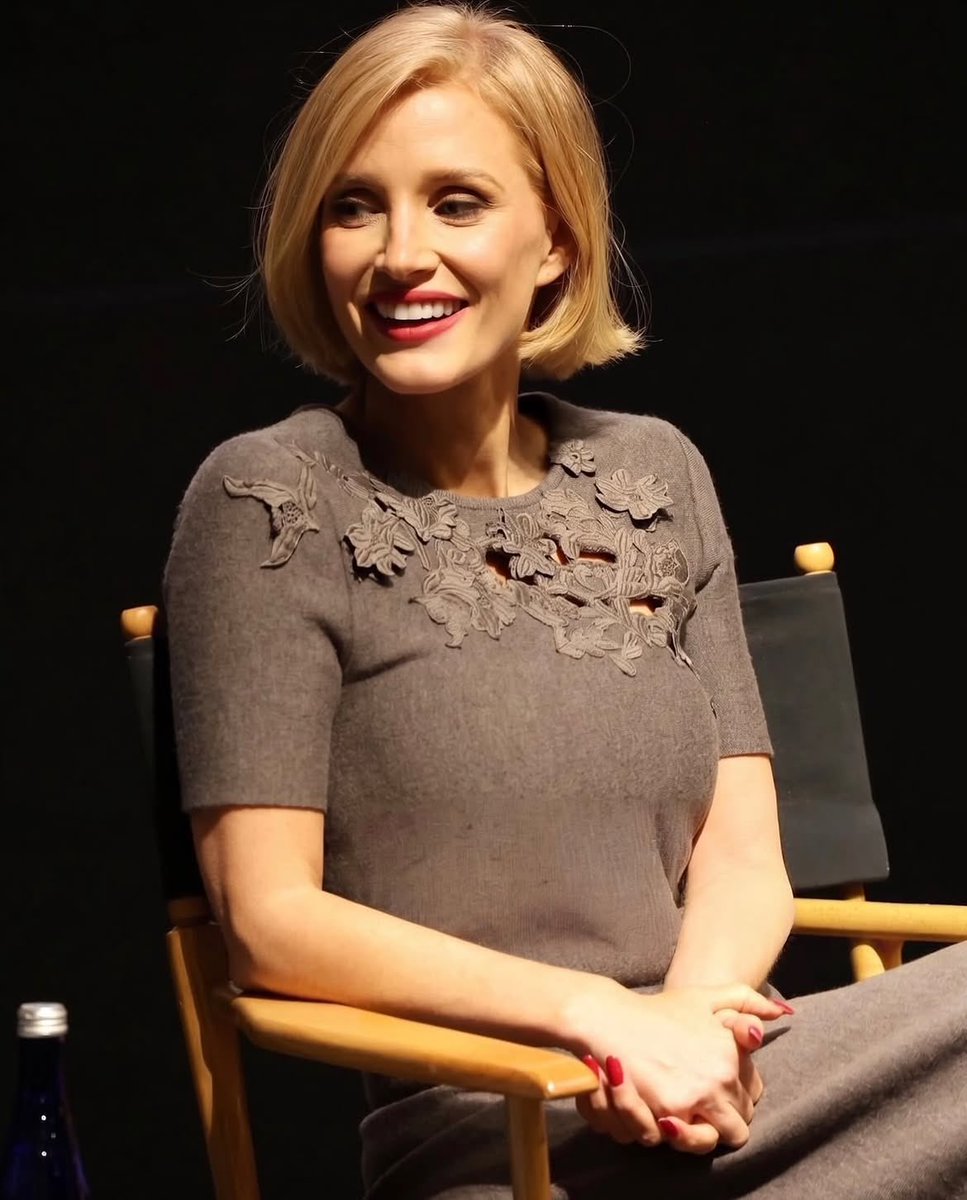 tinychastain's tweet photo. jessica chastain onstage during the “other mommy” experience (2026) https://t.co/GmexsMG5l1