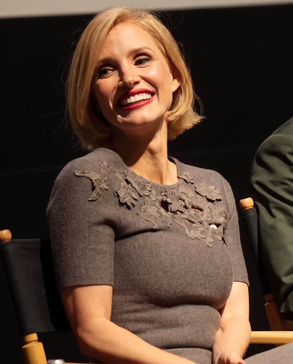 tinychastain's tweet photo. jessica chastain onstage during the “other mommy” experience (2026) https://t.co/GmexsMG5l1