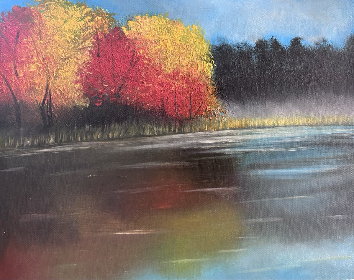 CANislandgirl's tweet photo. First day of Autumn always feels like a reset.
Wrapped up this 8x10 oil today while the sun was out
#FirstDayOfAutumn #OilPainting #AutumnVibes https://t.co/UN2pTBvIRx