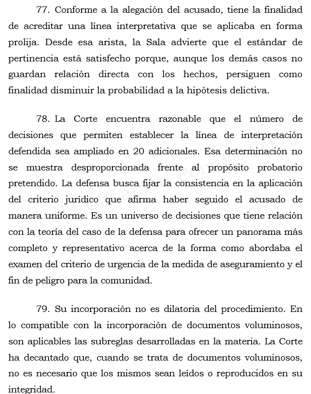 loviedoH's tweet photo. Corte S. Rad. 73289/26. A. Preparatoria.

Improcedencia del decreto de testimonios de expertos en derecho. Guías judiciales de audiencias de C. de G/tias., no son parámetros de formación, son herramientas de apoyo. Pertinencia de decisiones similares tomadas por el acusado en https://t.co/eulTELthAI