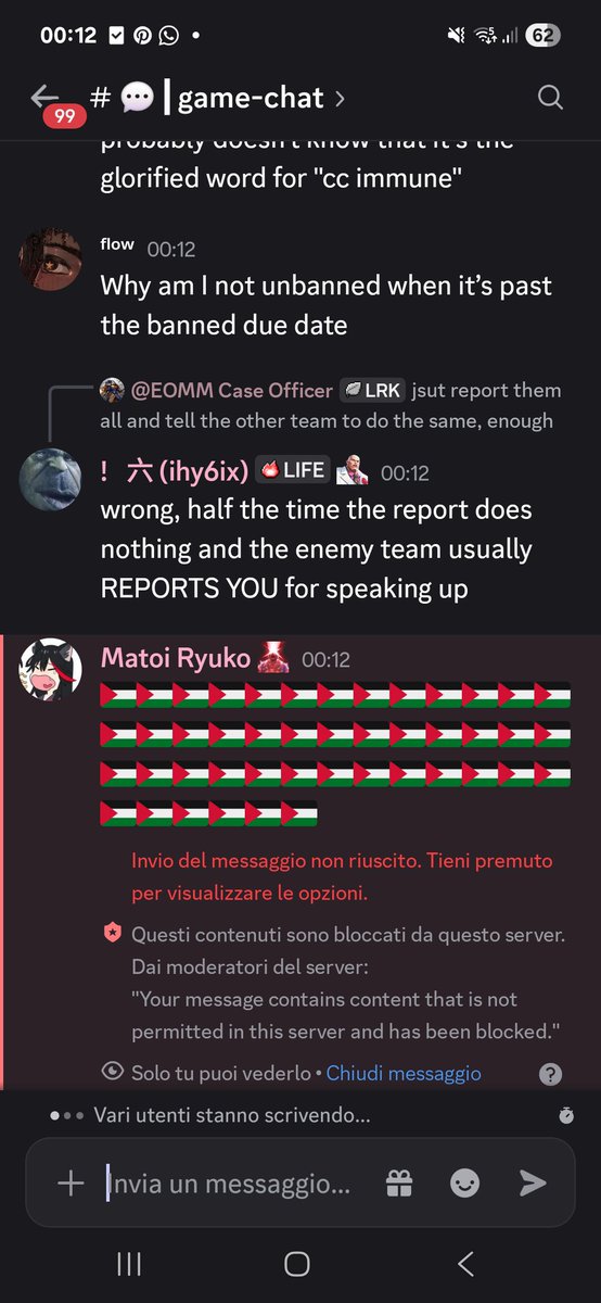 ReceiveandStab's tweet photo. Absolutely insane how they put more effort in silencing all mentions of Palestine in the official Rivals server than silencing racism in their own game. https://t.co/PbPboDGDBb