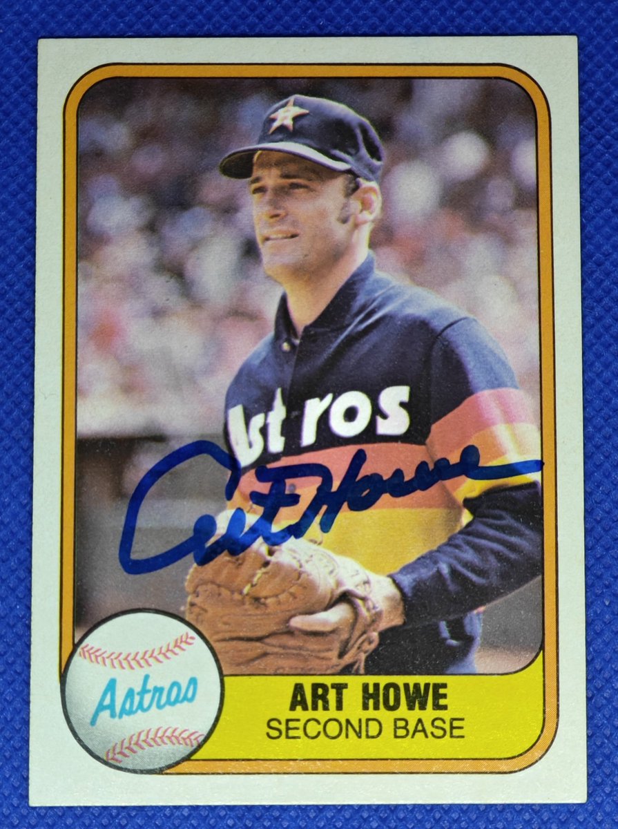Gampagnolo's tweet photo. Today's TTM success: 79 year old Art Howe on an '81 &amp; '83 Fleer cards. 11 days. 
#TTM #TTMBASEBALL #baseballautographs #ttmsuccess #baseballcards https://t.co/HRm40oT7Eg