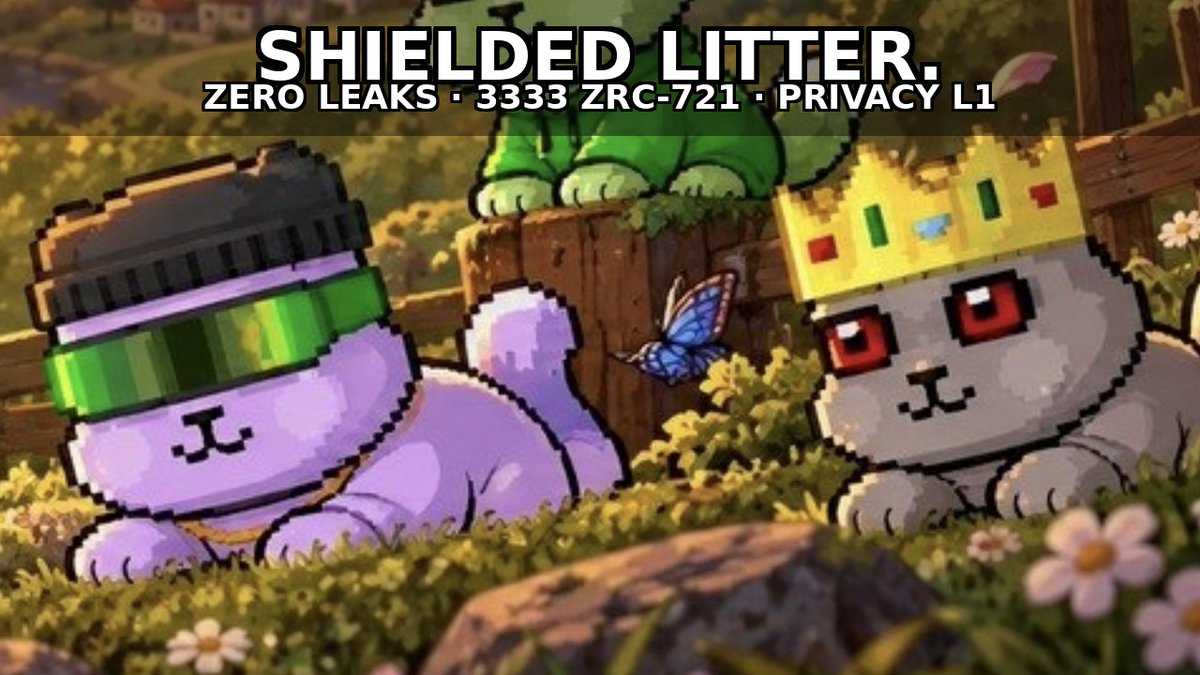 moneyplug99's tweet photo. SHIELDED LITTER. ZERO LEAKS. 🐈‍⬛🔐⚡@Zeccatnft first cats on Zcash — 3333 ZRC-721 💎👑Privacy L1. Thick-outline kings. Golden hour forever 🌅🔥This chain don’t snitch 👀🚀📈#ZecCat #Zcash #NFT #Crypto #Privacy #Web3 https://t.co/5ozAXRtAX7