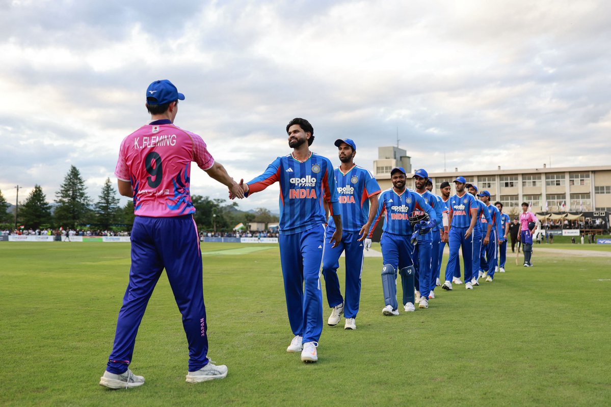 A48998425Sheikh's tweet photo. Respect for Japan cricket! To run a full-steam World Champions India so close is commendable! India managed a win by the barest of margins, a mere 2 runs
#IndvsJapan https://t.co/pXOXV7U8WD
