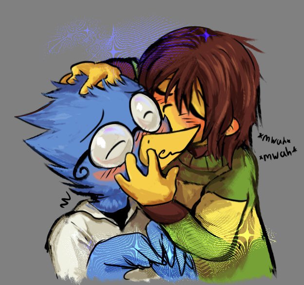 petrikor_lol's tweet photo. awww aaaawwww awwwwww awwwwww
im scared to post ship art anywhere please kill me 
#deltarune #kerdly https://t.co/XFlff42wOS