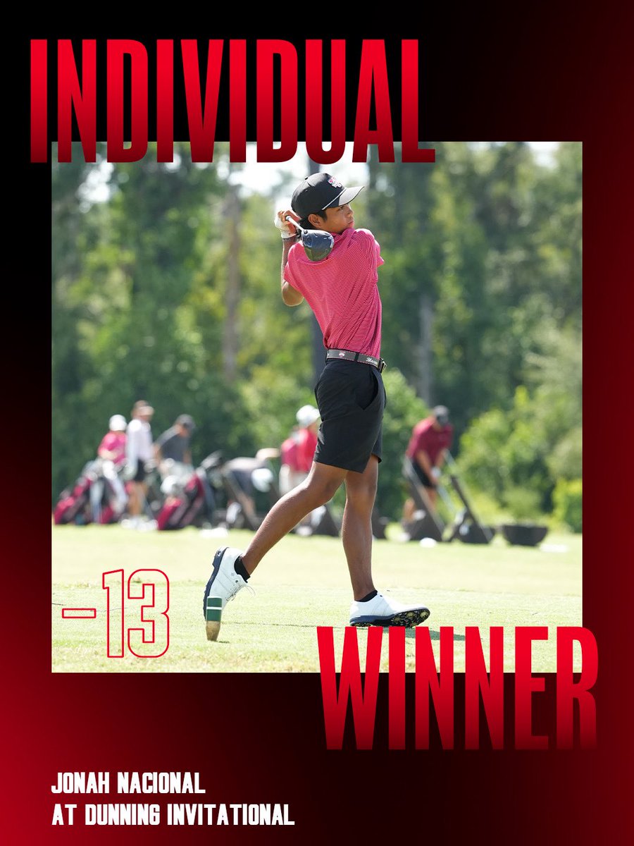 VState_Golf's tweet photo. Nacional Claims individual Title at Dunning Invitational 

#GOBLAZERS🔥 | #BlazerGolf https://t.co/FJb31wthsJ