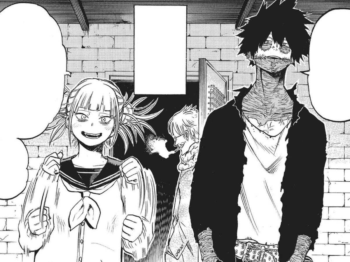 56parfaits's tweet photo. A silly headcanon of mine if that every time Tomura recalls their first meeting, Toga and Dabi get increasingly more moe than the last time he remembers it https://t.co/DiWQ8w3PXD