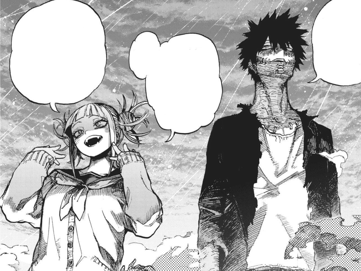 56parfaits's tweet photo. A silly headcanon of mine if that every time Tomura recalls their first meeting, Toga and Dabi get increasingly more moe than the last time he remembers it https://t.co/DiWQ8w3PXD