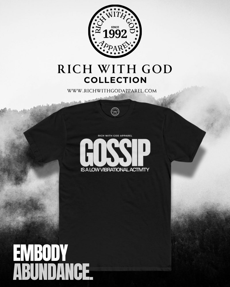 frequency5D's tweet photo. Gossip Is A Low Vibrational Activity

https://t.co/SRr4xLdZ5T 🔗

#richwithgodapparel #tees #faithbasedapparel #tshirts #apparel https://t.co/8YKZpagQst