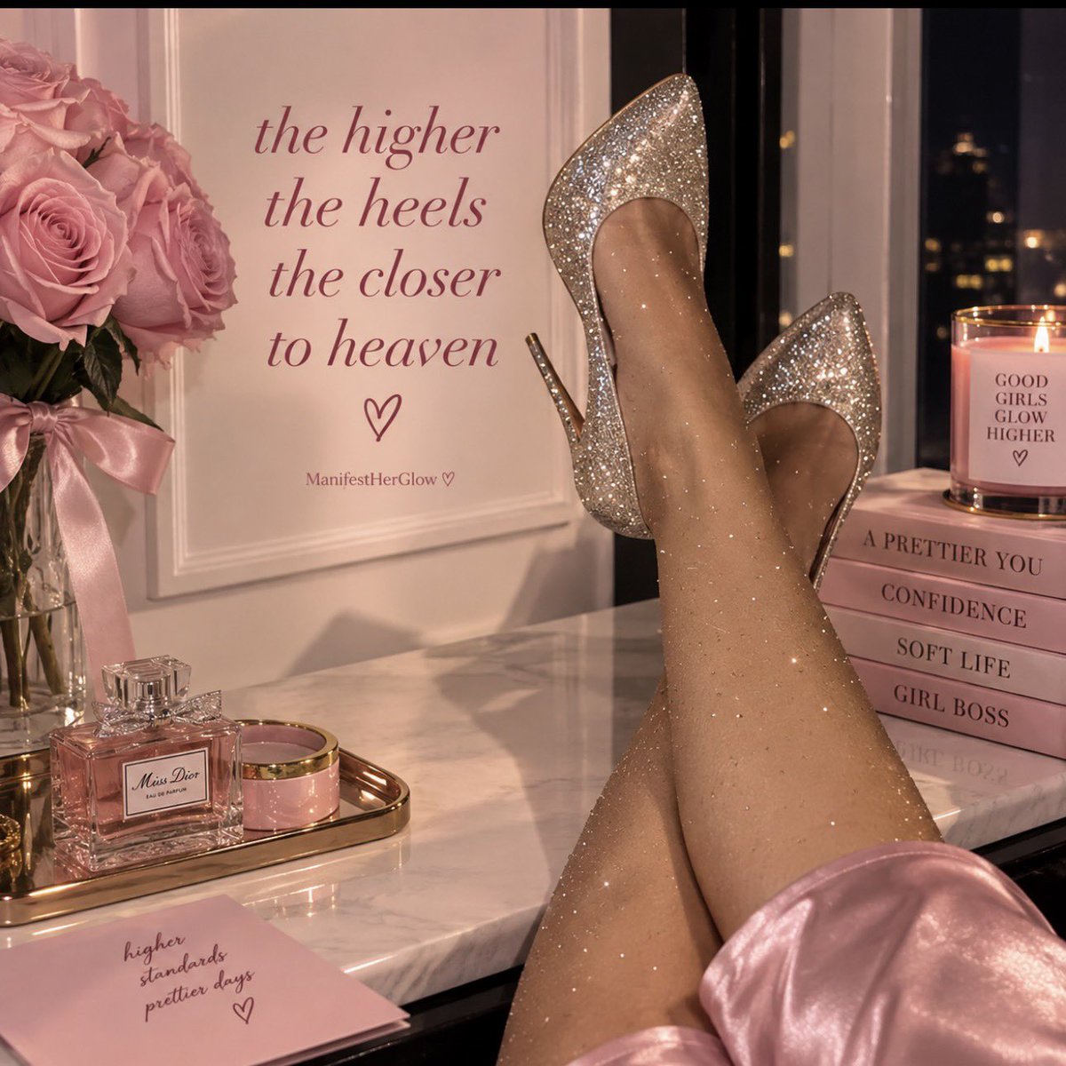ManifestHerGlow's tweet photo. The higher the heels, the closer to heaven. 🎀👠✨ https://t.co/zEnxrsT9CE