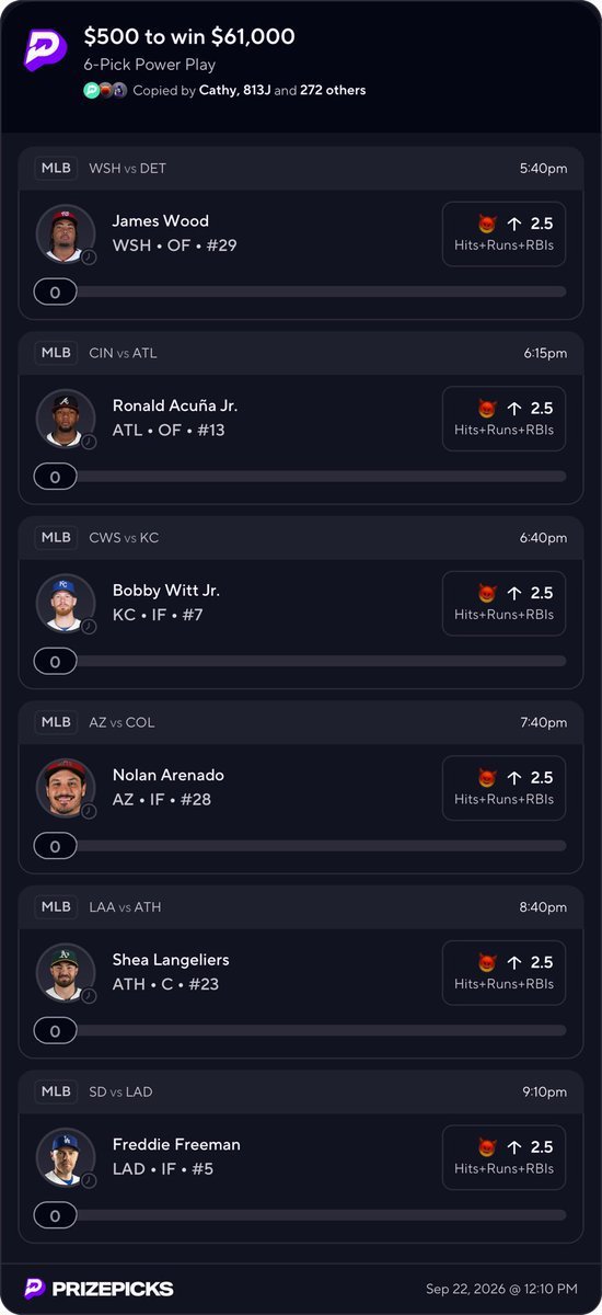 elitefixedpickk's tweet photo. You can’t hit a 6 man demon if you don’t place one.

DISCORD LINK 🔗 IN BIO IF YOU WANT ACCESS TO ALL MY BEST PLAYS !

https://t.co/2vFfLPsu3y

#NBA 🏀 | #WNBA | #CBB 🏀 | #PrizePicks 🔐 | #PROPS | #POTD 📋 | #Picks | #MLB ⚾ | #Gambling𝕏 | #Parlay @Playbook https://t.co/FmLcJ2g9s9