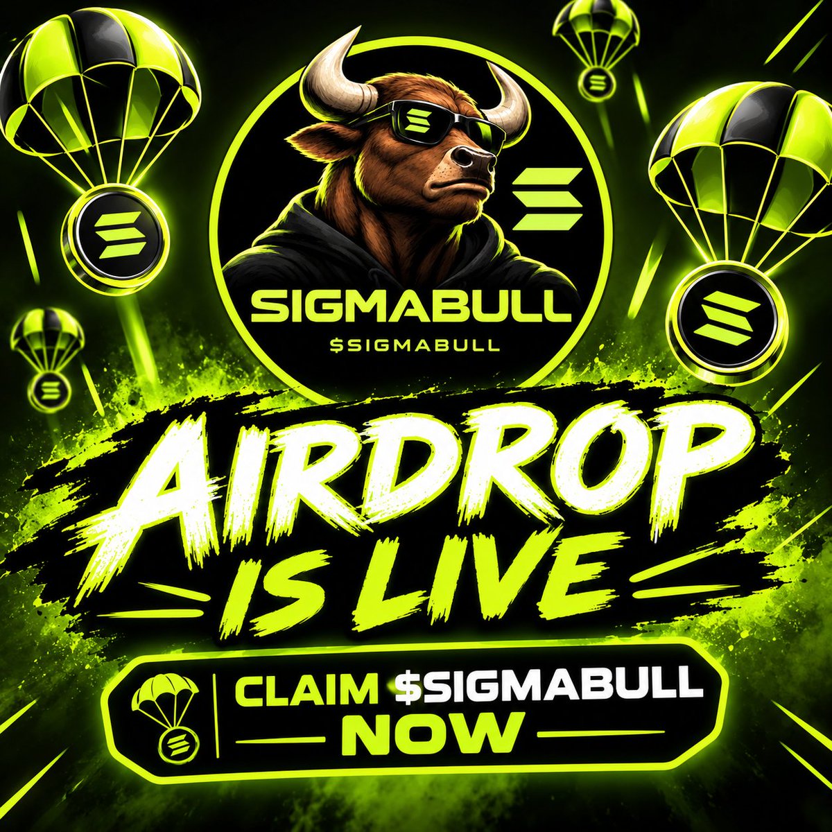 SigmaBullSol's tweet photo. CLAIM 1,000,000 $SIGMABULL powered by #Bitget  

STEP 1 : 💟 &amp; RT PINNED POST + Follow 

STEP 2 : Drop your #Solana address 

First 750 $SOL Address https://t.co/bz6RZ1lsv5