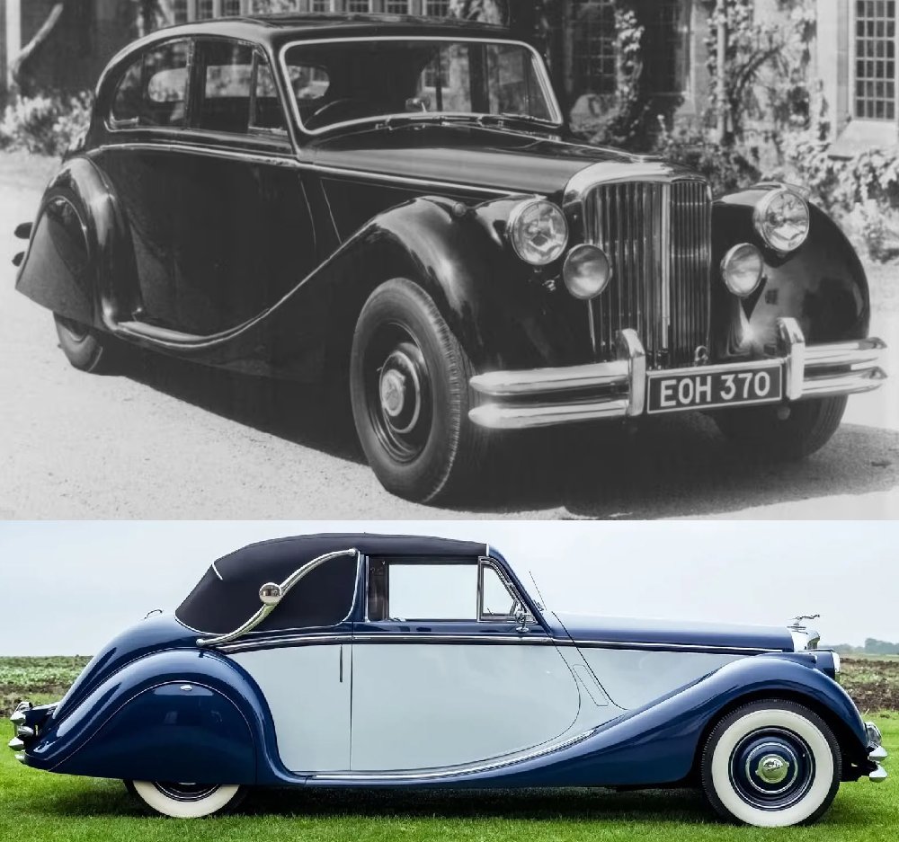 UltimativCars's tweet photo. (Background knowledge)
The #Jaguar #MarkV|#MkV (1948-51) was made in a total of 10.491 units: 9.502 #Saloon|s & 1.001 #DHC|s.
Offered as 2½ (1.703 u.) & 3½ (8.800 u.), the corresponding ratio of Saloons to #Drophead #Coupé|s is ¹1.674-29 (2½) & ²7.828-972 (3½). https://t.co/U0aIP49jtg